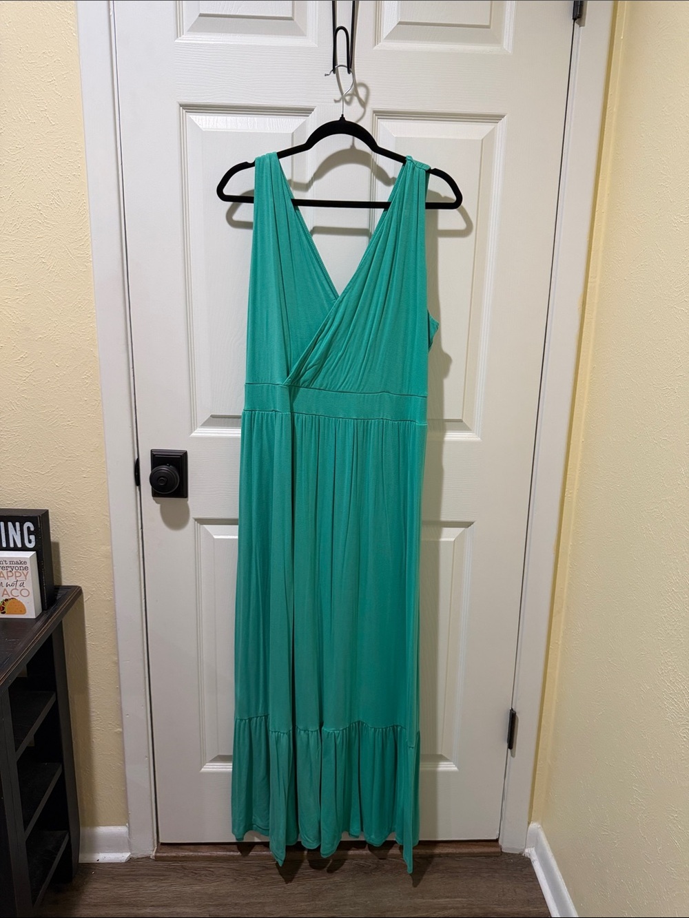 Ava & Viv Teal Green Sleeveless V-Neck Maxi Dress